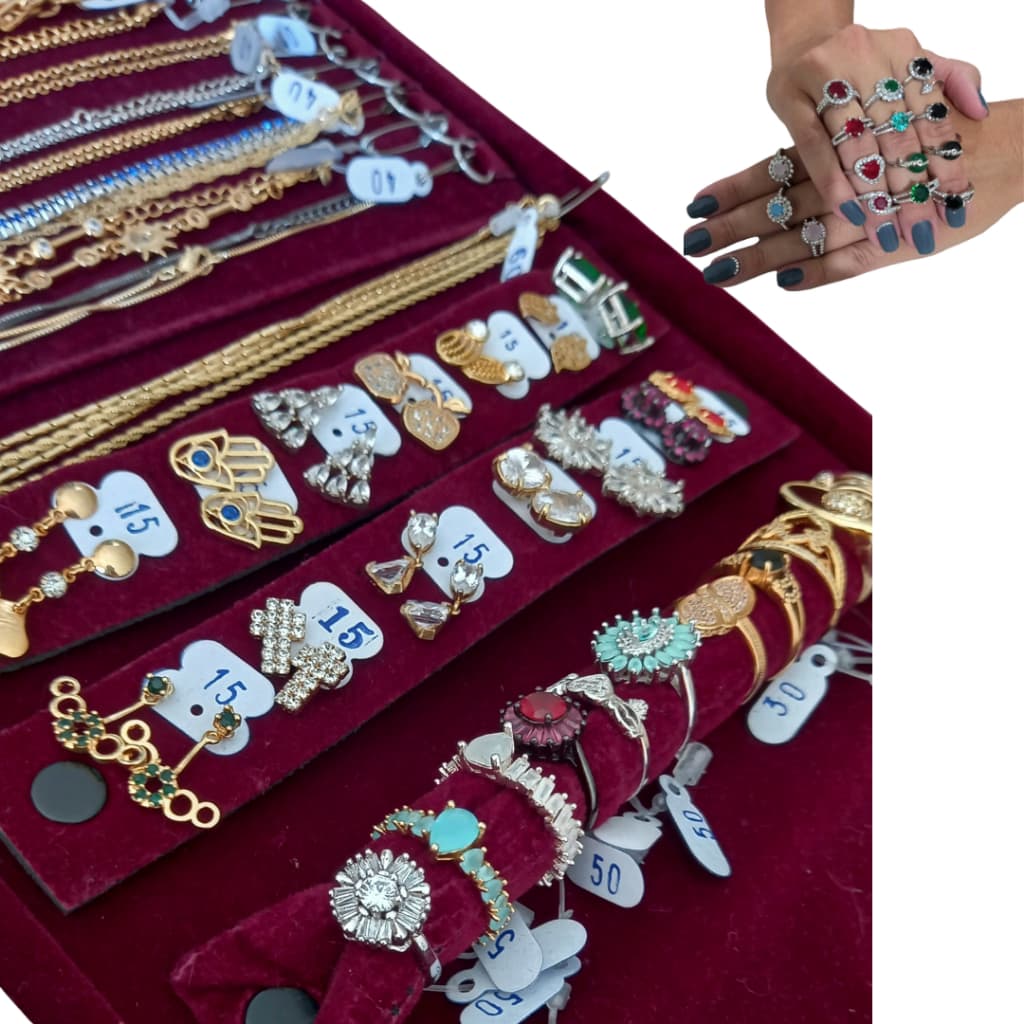 Reposição de Semi joias folheadas com 1 ano de Garantia kit com 10 Peças