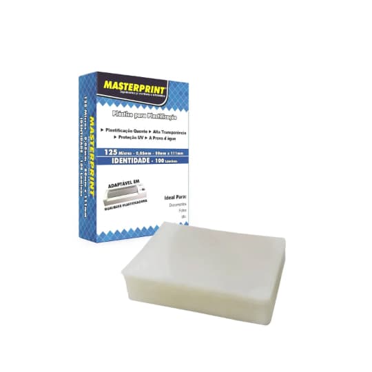 Plástico Plastificação A4 0,05mm 125 micras 100 unidades-Masterprint Melhor Qualidade.