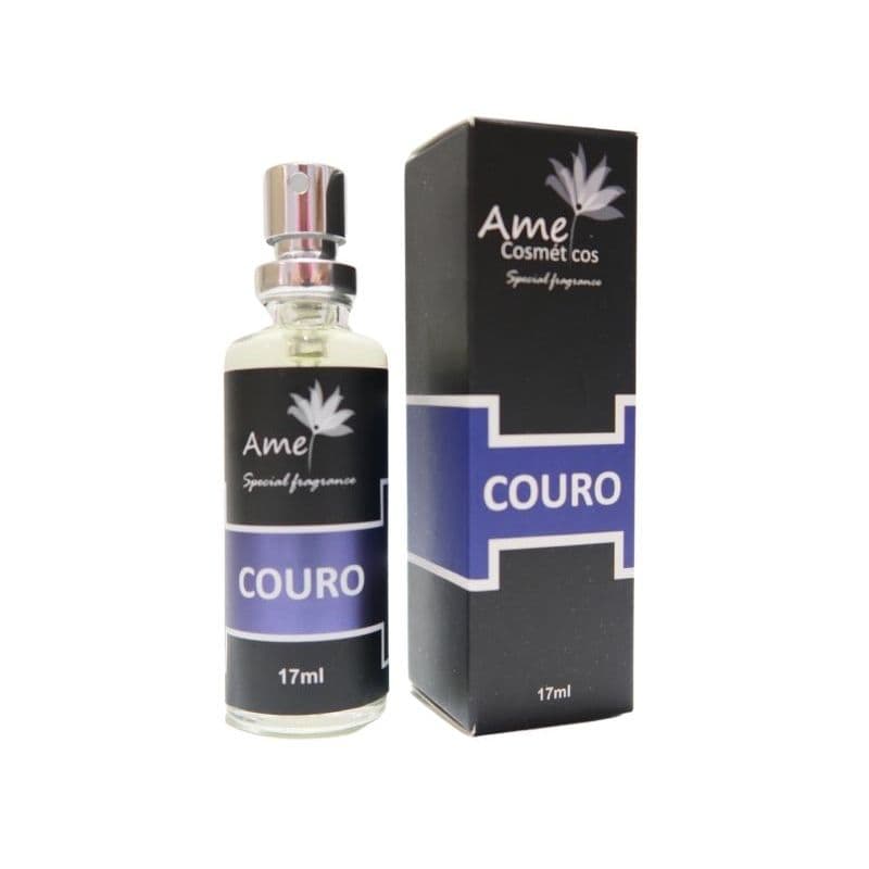 Perfume Masculino Couro Amei Cosmeticos Alta Fixação 33% de Essência Importada
