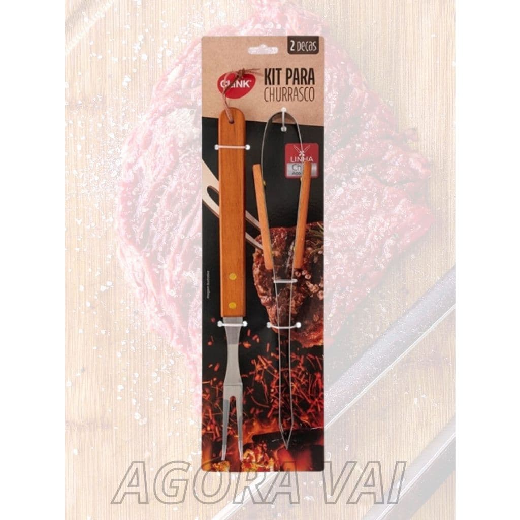 Conjunto de Churrasco Inox Pegador e Garfo
