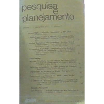 Pesquisa e Planejamentos Volume 1 Dezembro 1971 Número 2 - Vários Autores (ipea)