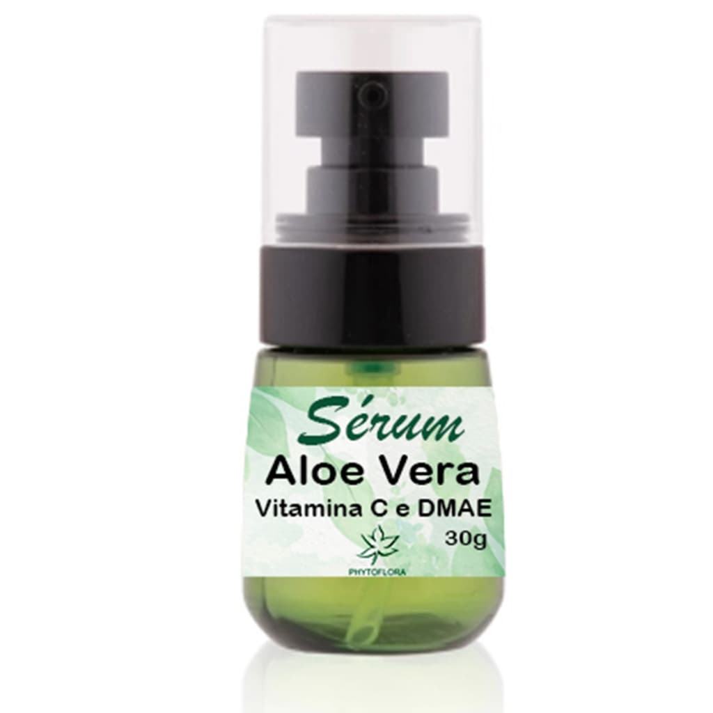 Serum para o Rosto com  Aloe Vera e Vitamina C 30g, Hidratante  Rejuvenescedor, Natural e Vegano, todos os topos de Pele