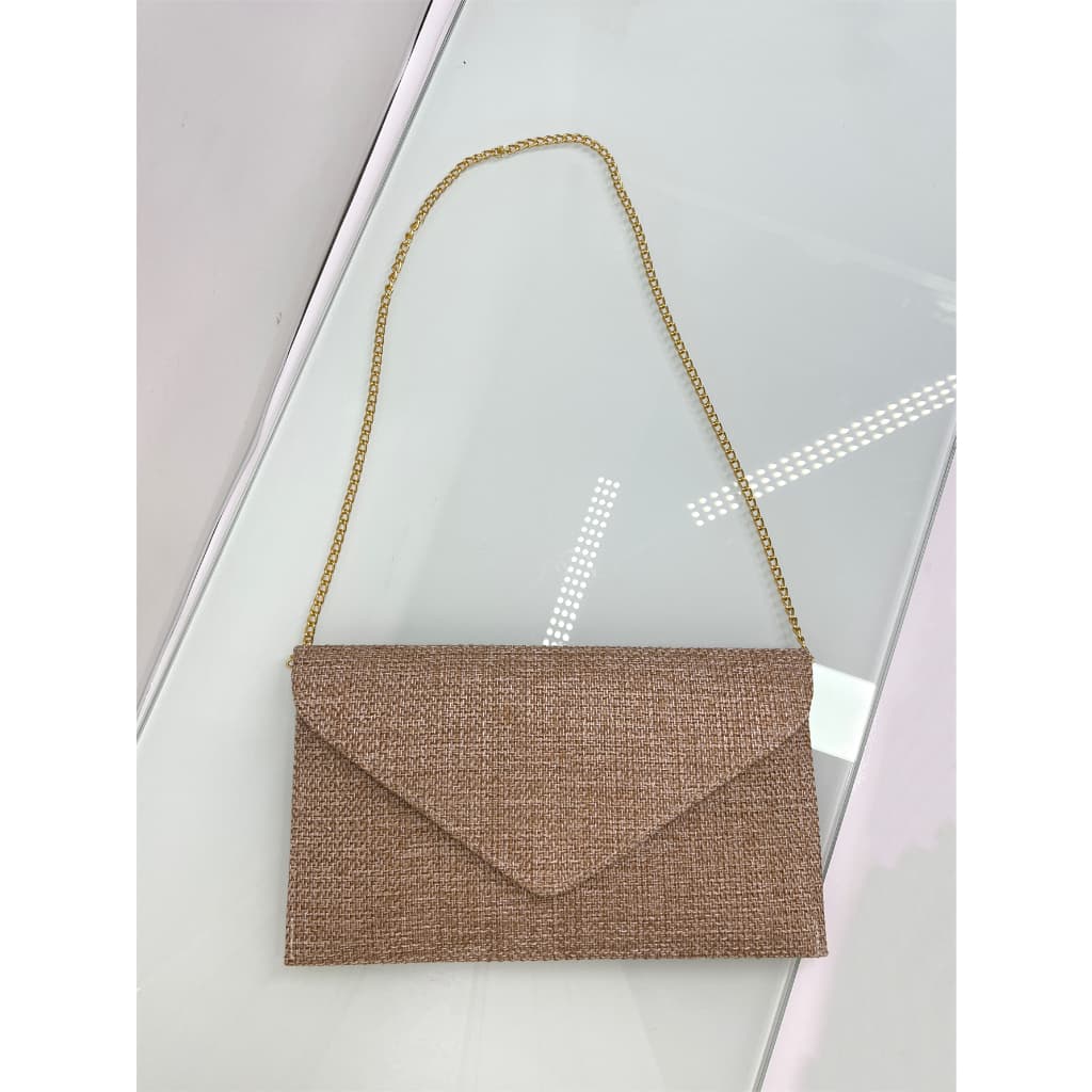 Juzia Bolsas Bolsa carteira envelope flap bag feminina palha praia alça corrente retirável de ombro de mão quadrada
