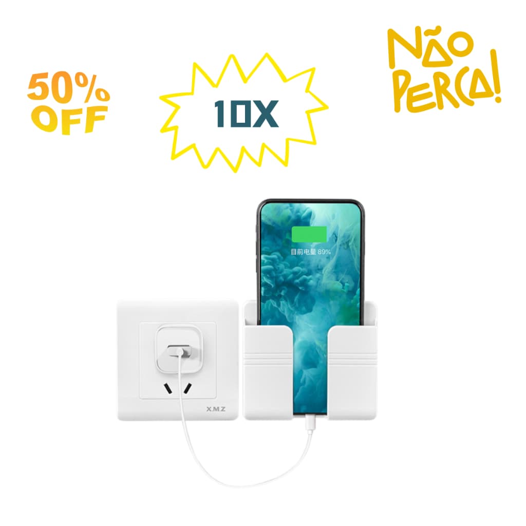 Kit 10 Suporte Adesivo Multiuso De Parede Para Celular Controle Remoto Sem Furos Material Premium