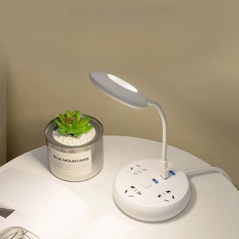 Lâmpada De Mesa LED Anel De Controle De Voz Luz Leitura Dobrável USB Aprendizagem Da Cabeceira Não Estroboscópica