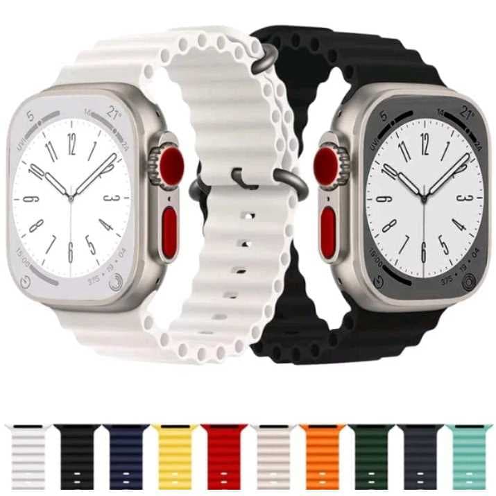 KIT 3 Pulseira Silicone Oceano Todos Modelos 42/44/45/49mm para Smartwatch