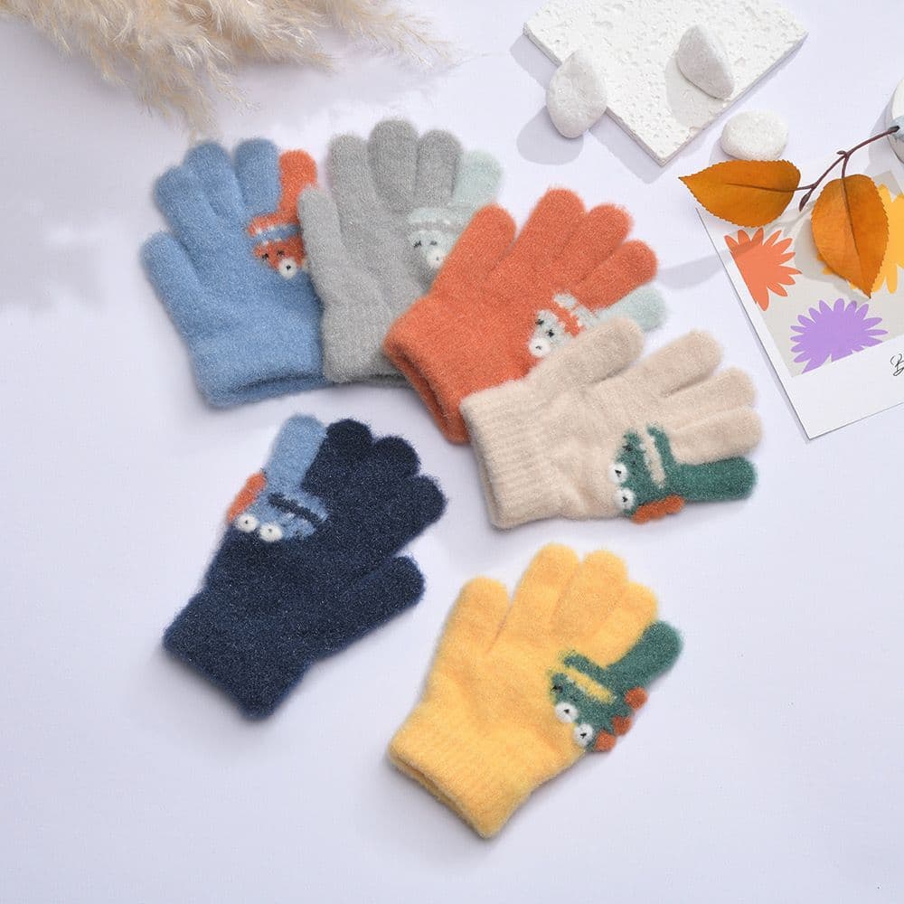 Luva Infantil Com Bichinhos Menino Frio Inverno Bem Quentinho