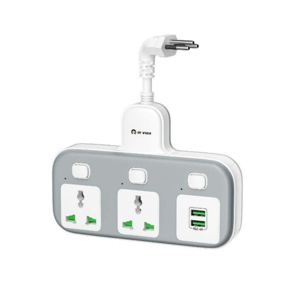 Filtros De Linha Extensão Bivolt 2 Tomadas 2 Usb 3000w
