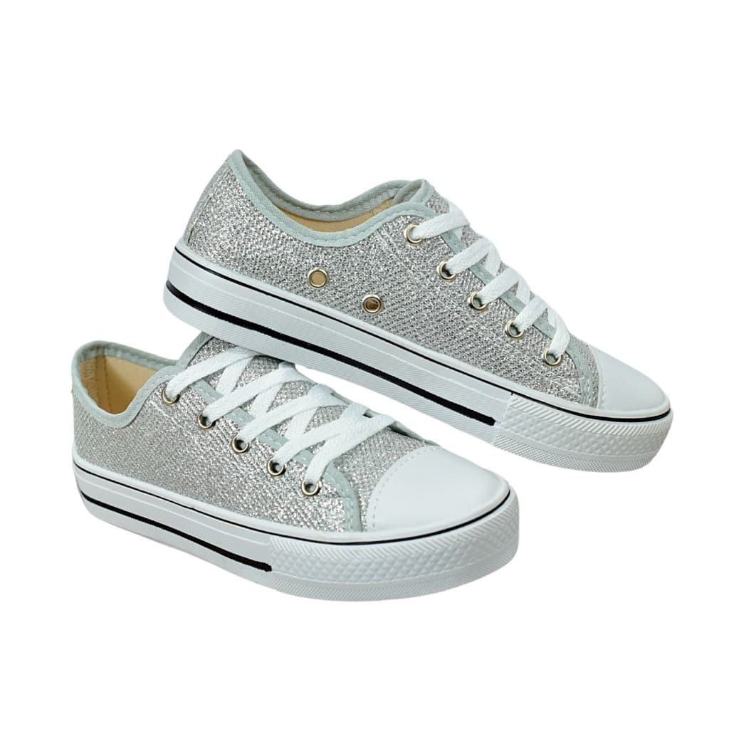 Tênis Feminino Star Casual Com Brilho Lançamento