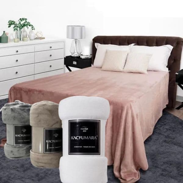 Cobertor Toque de Seda Blanket 300 Kacyumara Solteiro Casal Queen King