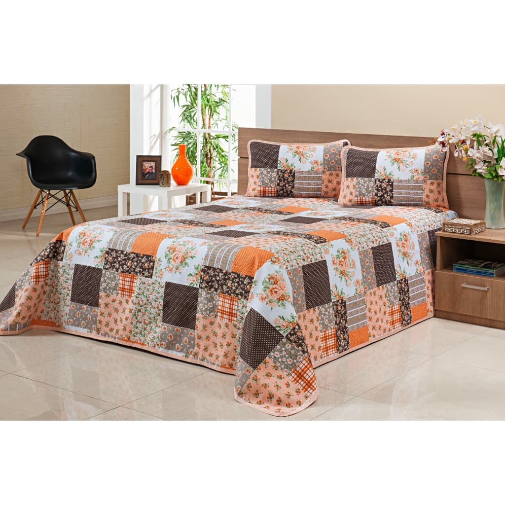 Cobre Leito La Bella Piquet 03 Peças - Varias Estampas