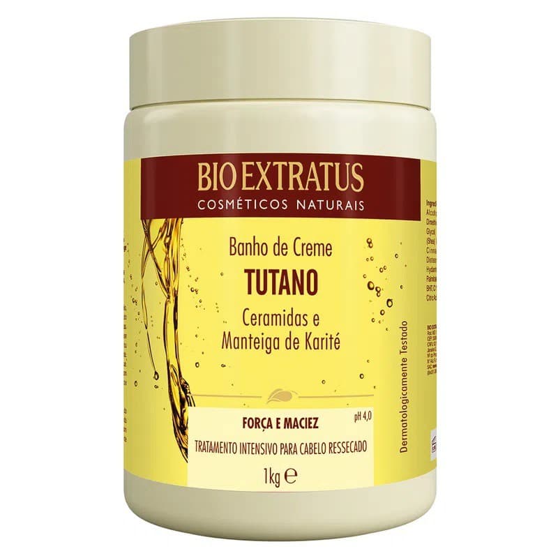 Banho De Creme Bio Extratus Tutano 1kg/Creme de Hidratação para cabelos Secos ou Ressecados