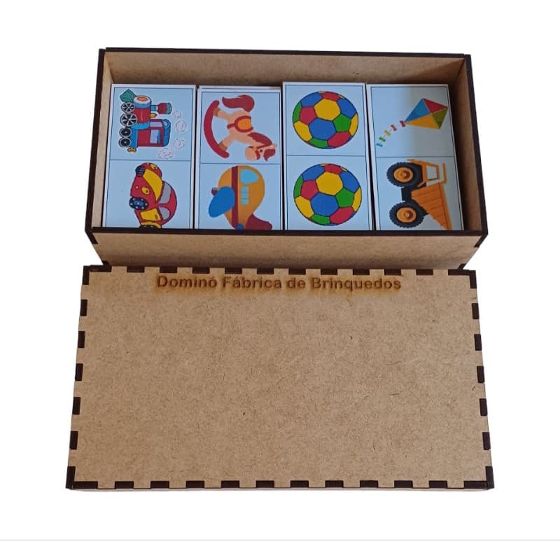Dominó Fábrica de Brinquedos Jogos Educativos Pedagógicos Brinquedos madeira Socialização Diversão Educação Infantil.