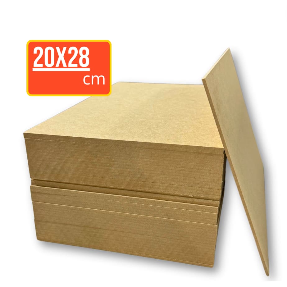 Chapa MDF 20x28 cm Placa 3mm – LOTE 10, 20, 50 Unidades – Artesanato, Sublimação, Quadro, Decoração