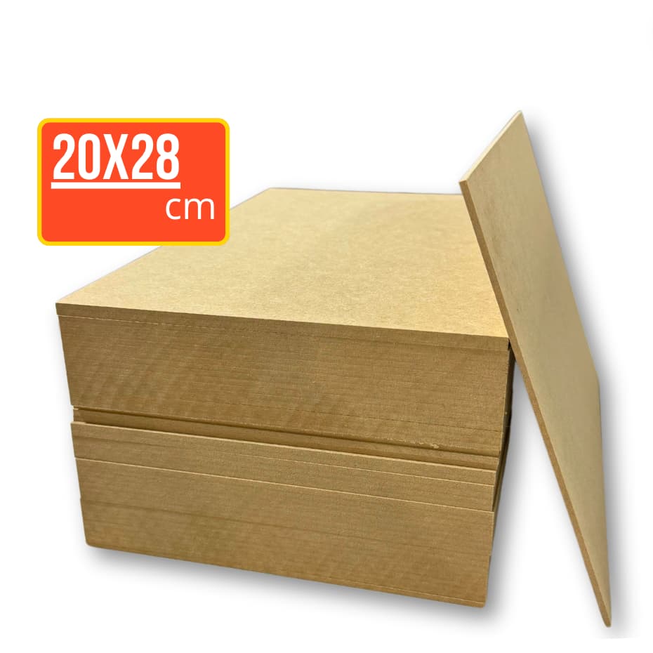 Chapa MDF 20x28 cm Placa 3mm – LOTE 50 Unidades – Artesanato, Sublimação, Quadro, Decoração