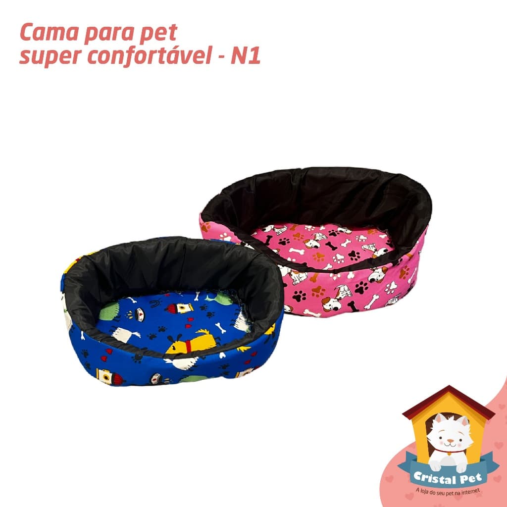 Cama para cachorro ou gato modelo europa pet super confortável  - TAMANHO 1