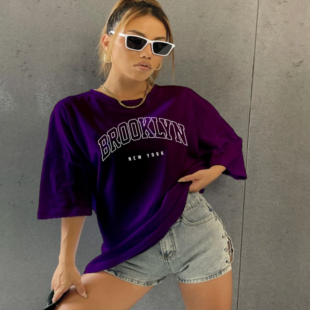 Camiseta Life Style Americana Moderna Estampa Brooklyn Confortável Moda Gringa Bairro New York Leve
