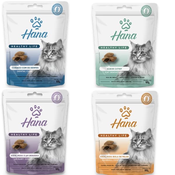 Petisco Para Gatos Hana Healthy Life Leve 4 Pague 3