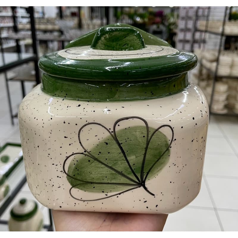 Saleiro Grande em Cerâmica Pintado á Mão