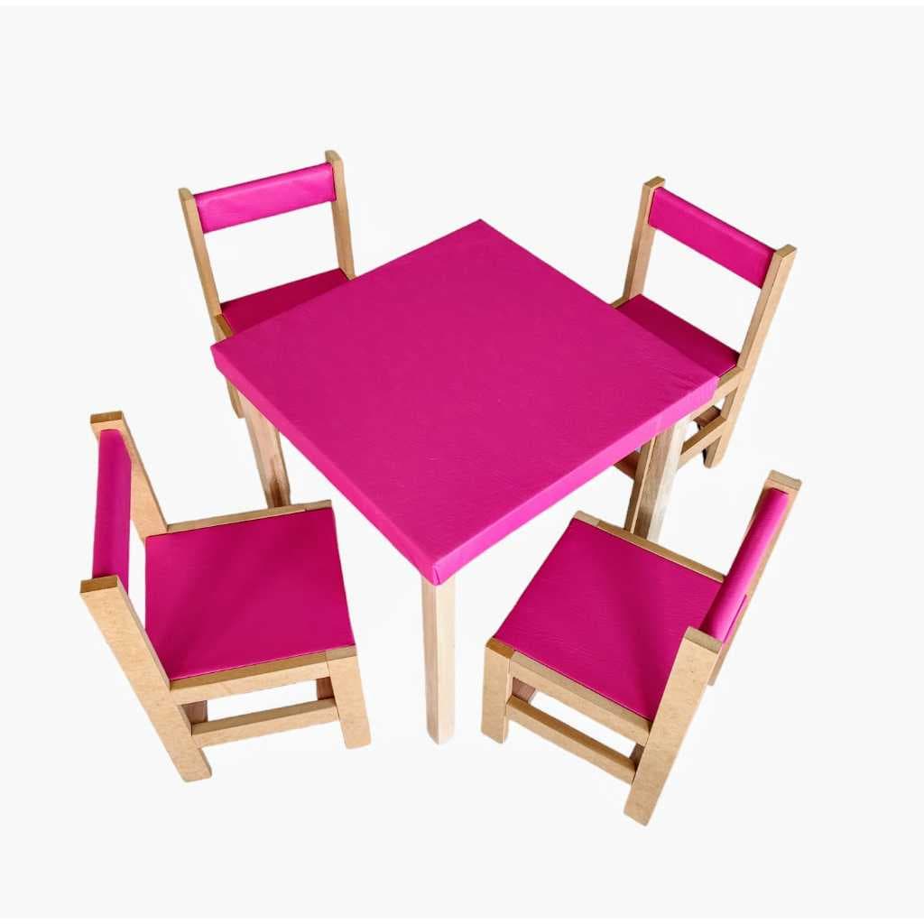 Kit mesa infantil, criança com 4 cadeiras, mesinhas e cadeirinhas