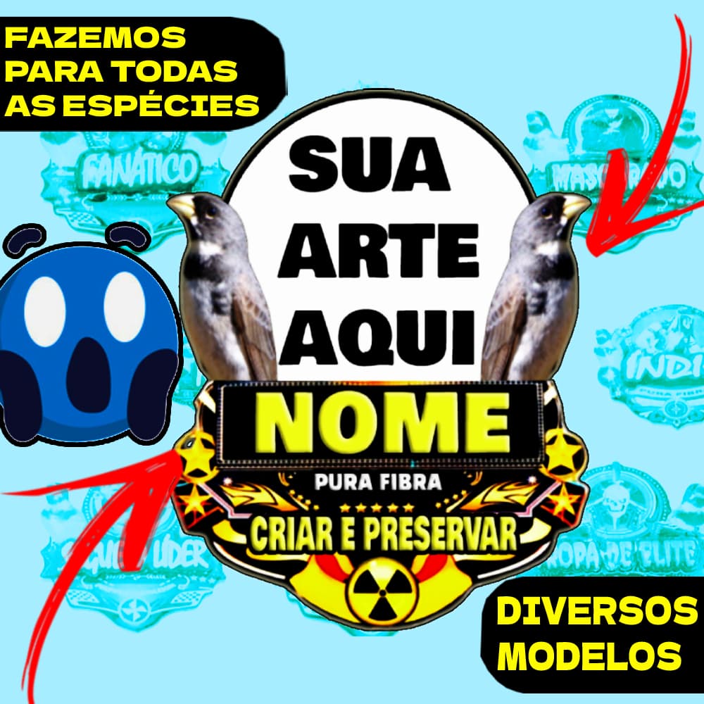 Placas para Gaiola de Pássaro PERSONALIZADAS PLASTIFICADAS - MANDE OS DADOS NO CHAT