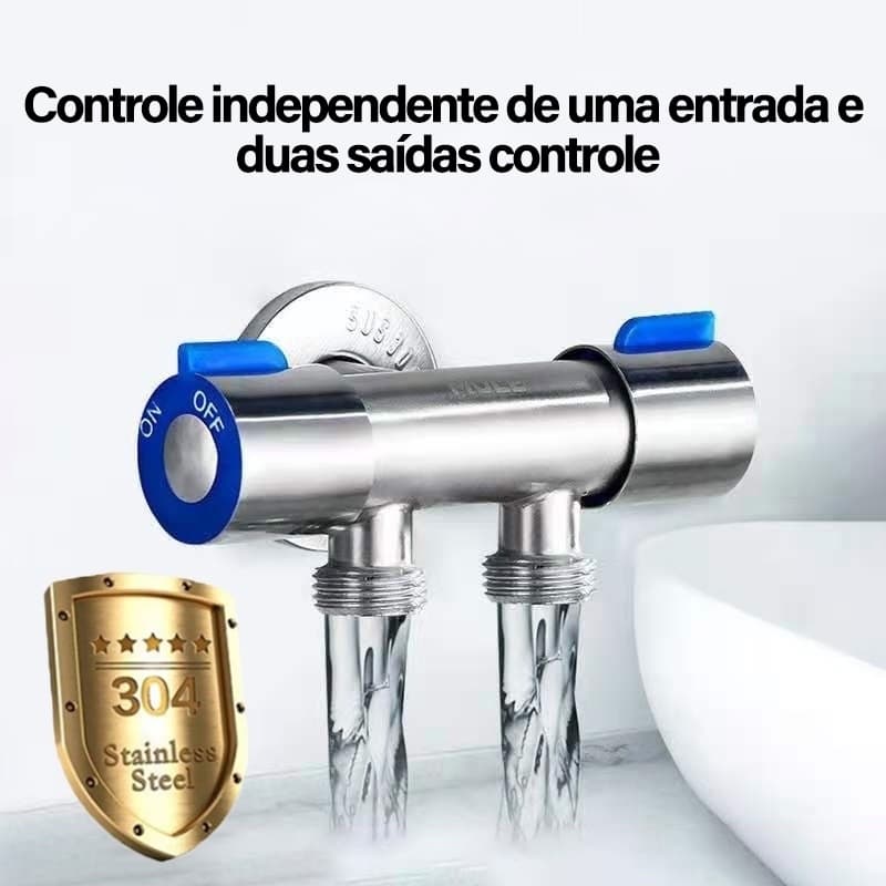 Registro de Válvula Duplo/único de Banheiro Torneira em Inox Para vaso sanitário e ducha higiênica