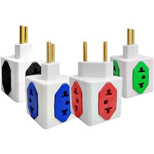 Tomada Adaptador Benjamim Power Cubo Pino Cor aleatoria
