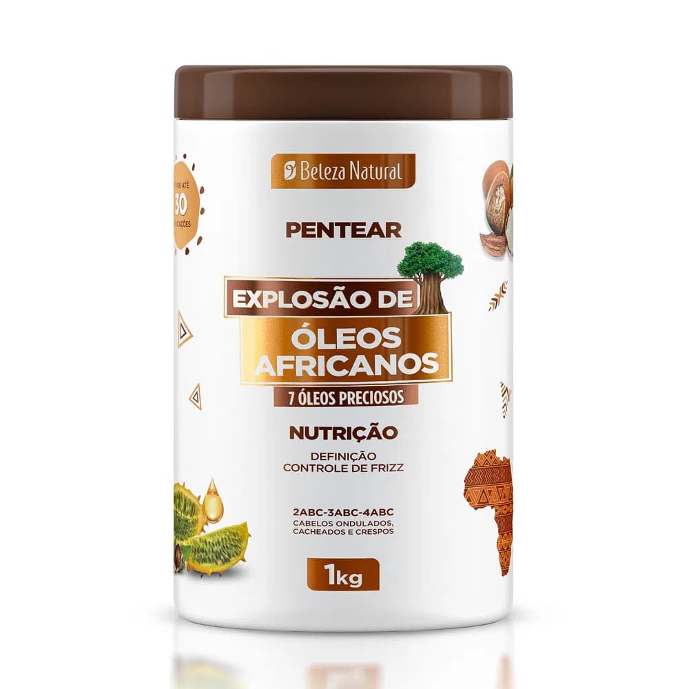 Creme De Pentear Beleza Natural Explosão Óleos Africanos 1kg