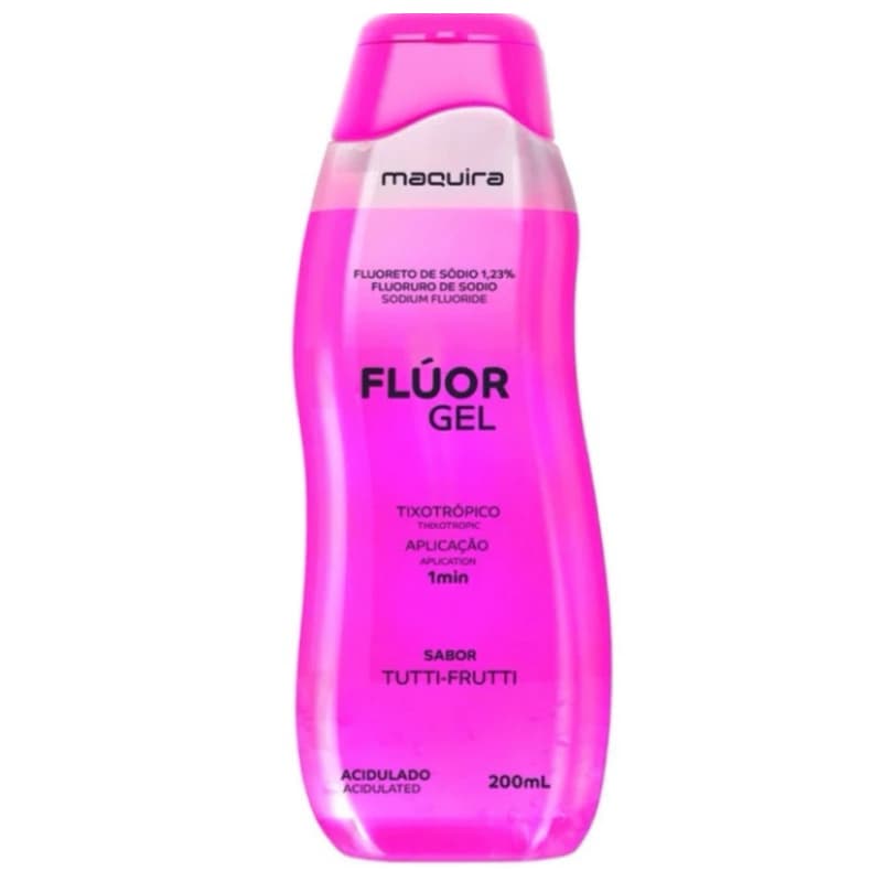 Flúor em gel Maquira sabor tuti fruti ou menta
