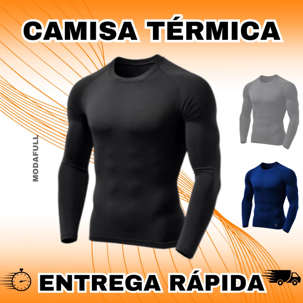 Camisa térmica - Segunda Pele Proteção Solar uv Blusa Térmica uv50+