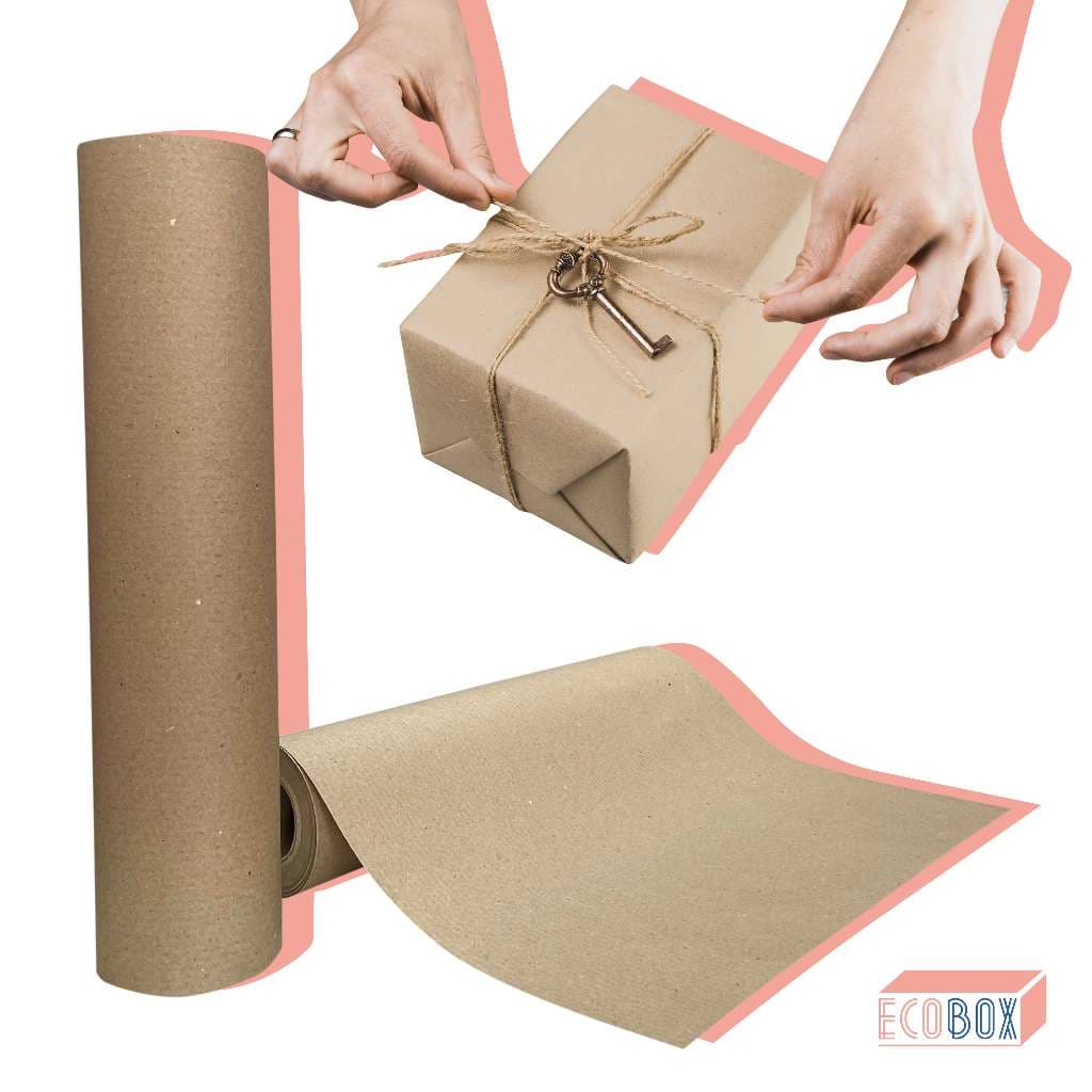 Papel Kraft Mix Bobina 40cm x 30mts  Para Embrulho Pacotes Artesanato Embalagens Proteção Envios Correios Mascaramento