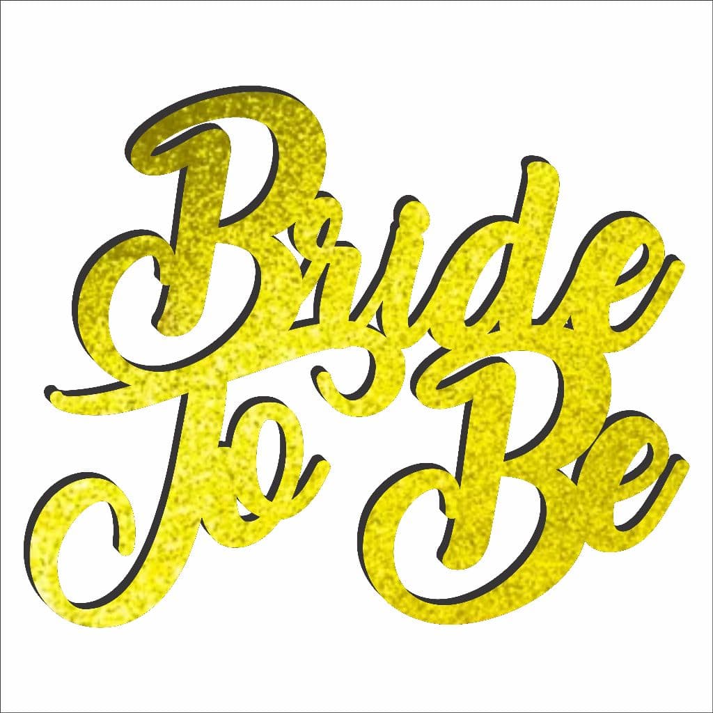 Aplique Mdf Palavra Bride To Be 40x32cm Cor Dourado Mdf Letreiro Frase Painel Decorativo Festa Casamento Aniversario Decoração Happy Birthday Oh Baby