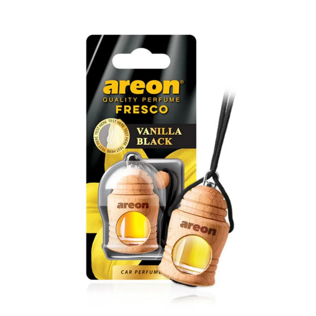 Areon Fresco (vidrinho/madeirinha) aroma Vanilla Black - o melhor aromatizante do mundo