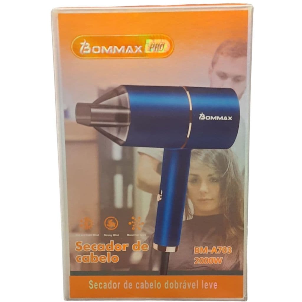 Secador de Cabelo Dobrável - 110V - 50/60Hz - 2000w - Envio Imediato