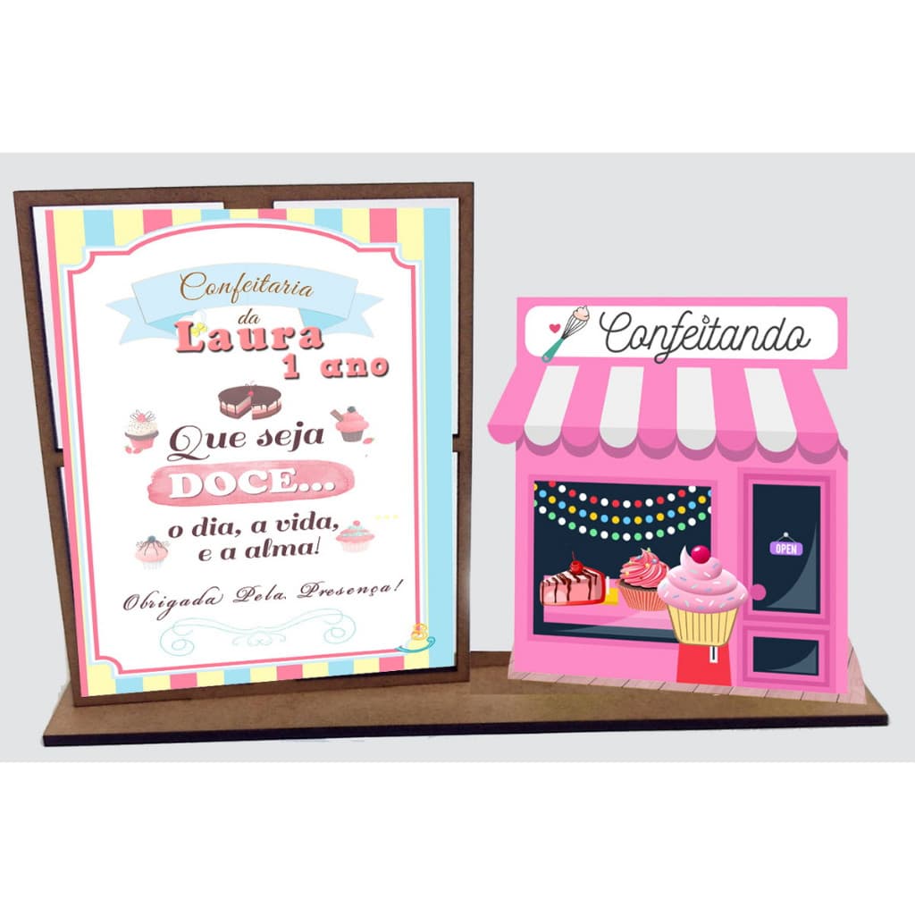 Porta retrato 10x15 Confeitaria para decoração com 10 unidades
