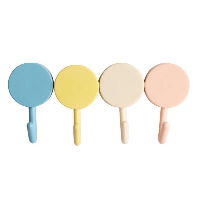 Ganchos de Parede em Forma Redonda Adesivo colorida Kit com 10 unidades