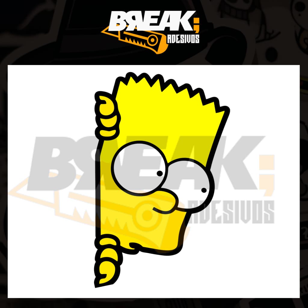 Adesivo Bart Simpsons Para Vidro - Carro/Caminhão/Ônibus