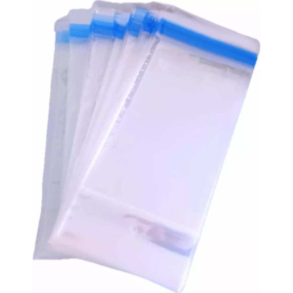 50 Saco Adesivado Com Furo De Pendurar Ideal Para Meias 12x30 +3 +3