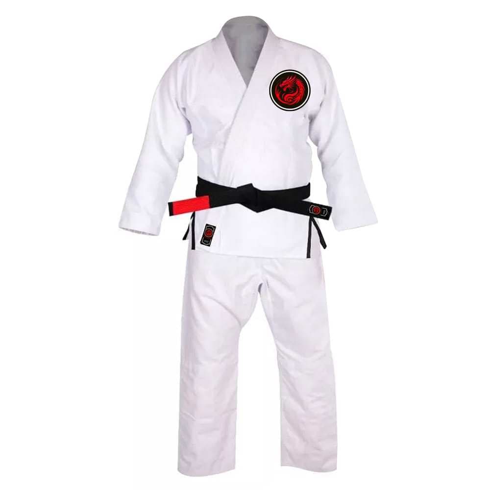 Kimono Jiu Jitsu trançado Ultra Light Branco Red Dragon