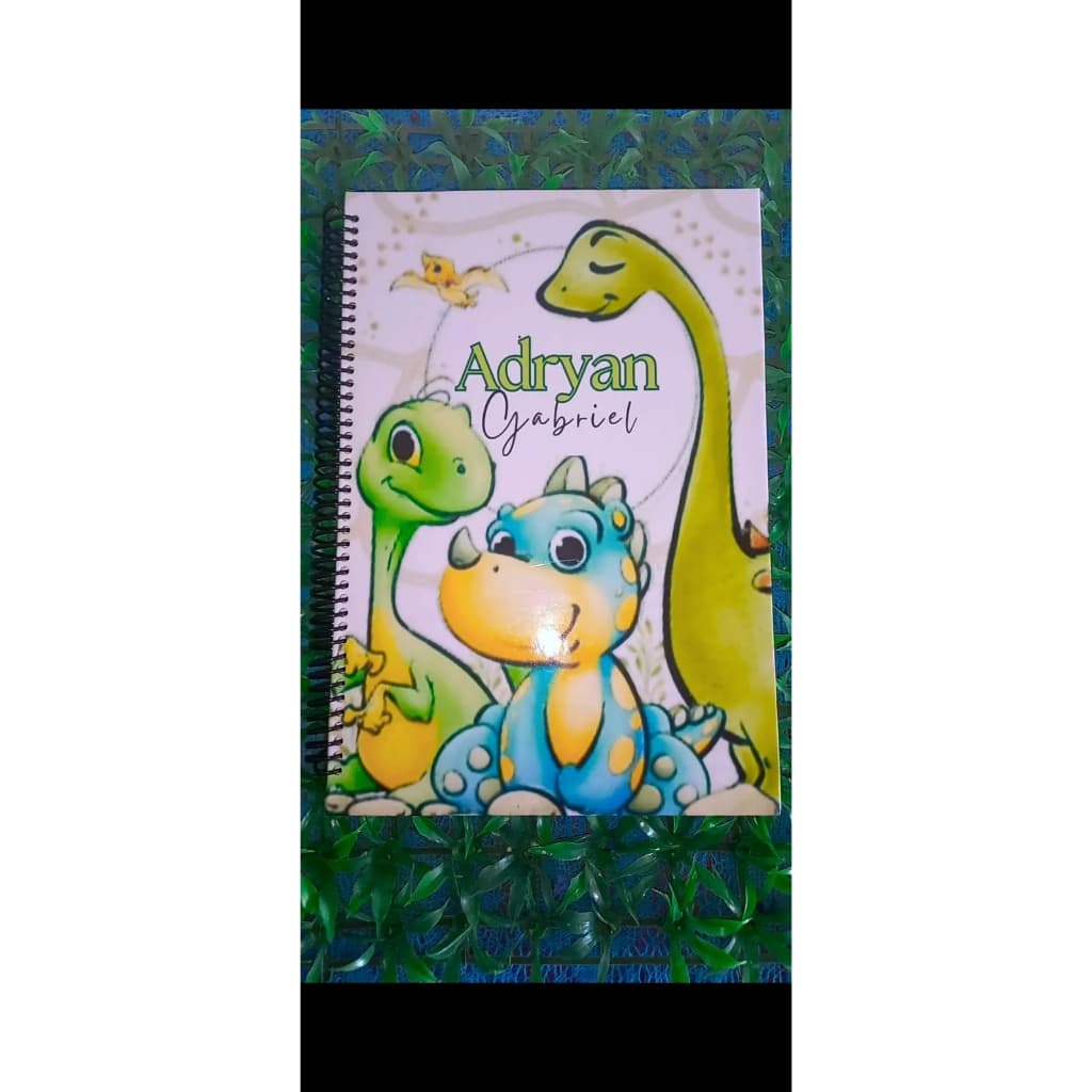 Caderno 1 matéria tema dinossauros personalizado