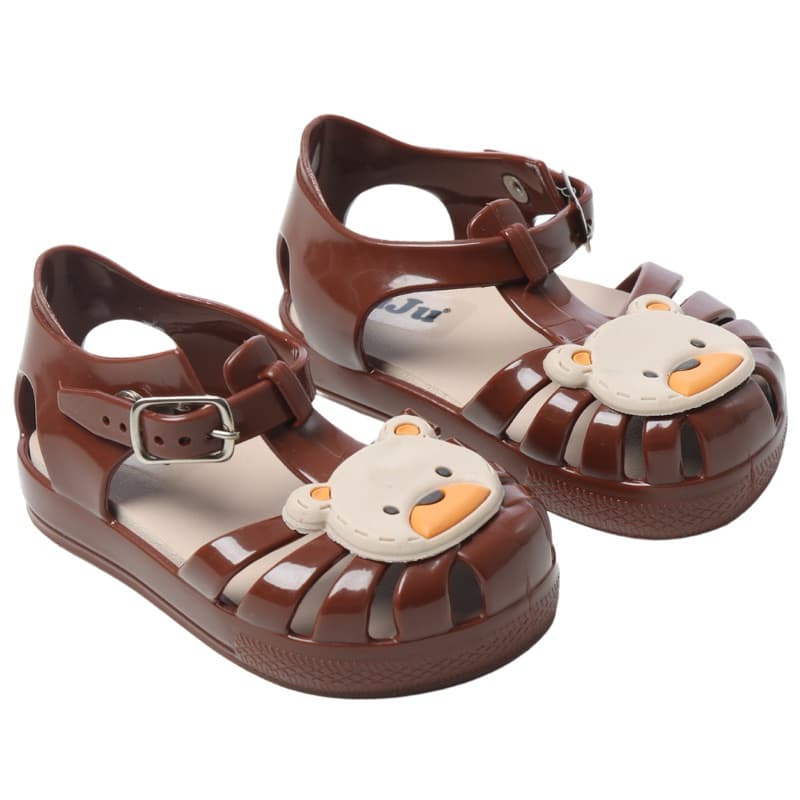 Sandália infantil papete menino urso calçados bebê neutra unissex juju shoes