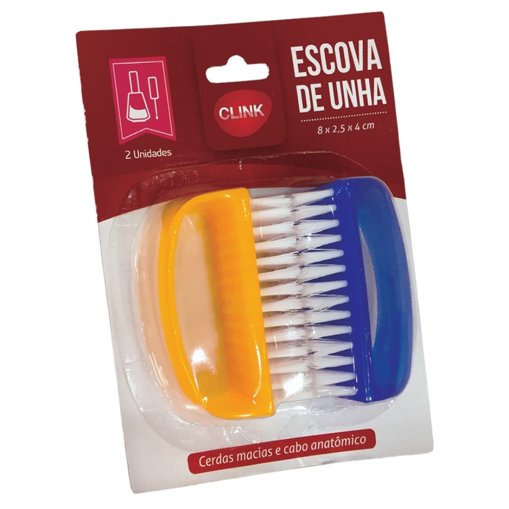 Escova De Unha / Manicure De Plástico Colors 2 Peças
