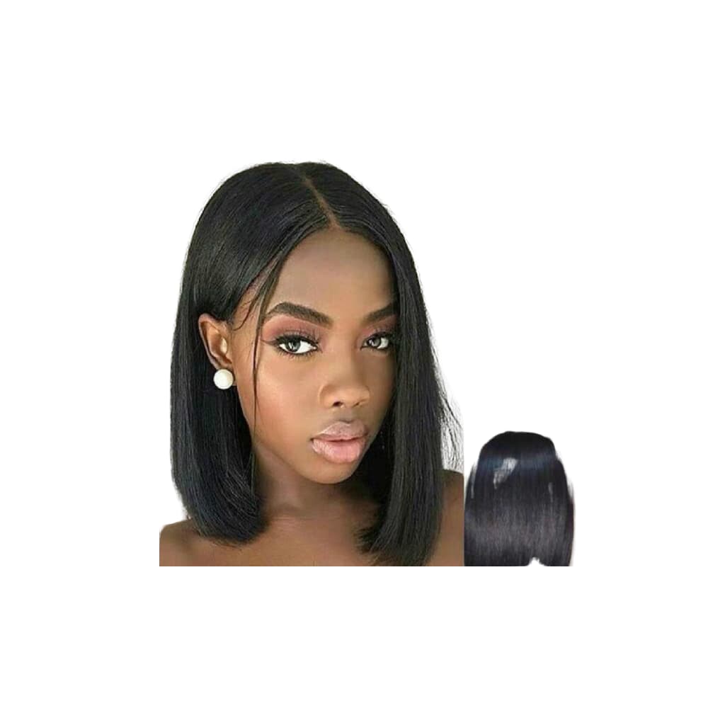 Peruca De Cabelo De Fibra Química Reta 40cm Preto Natural