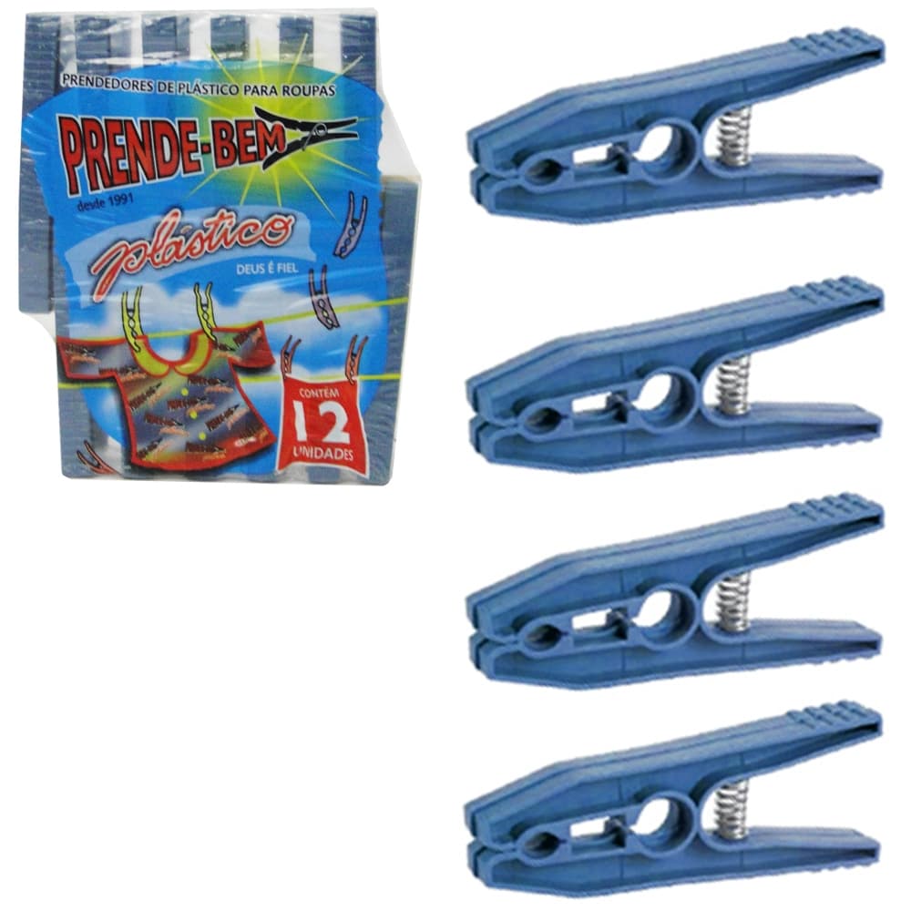 Prendedor De Roupa Plástico 12 Peças