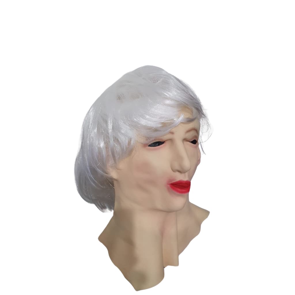 Peruca Cabelo Branco Curto Liso