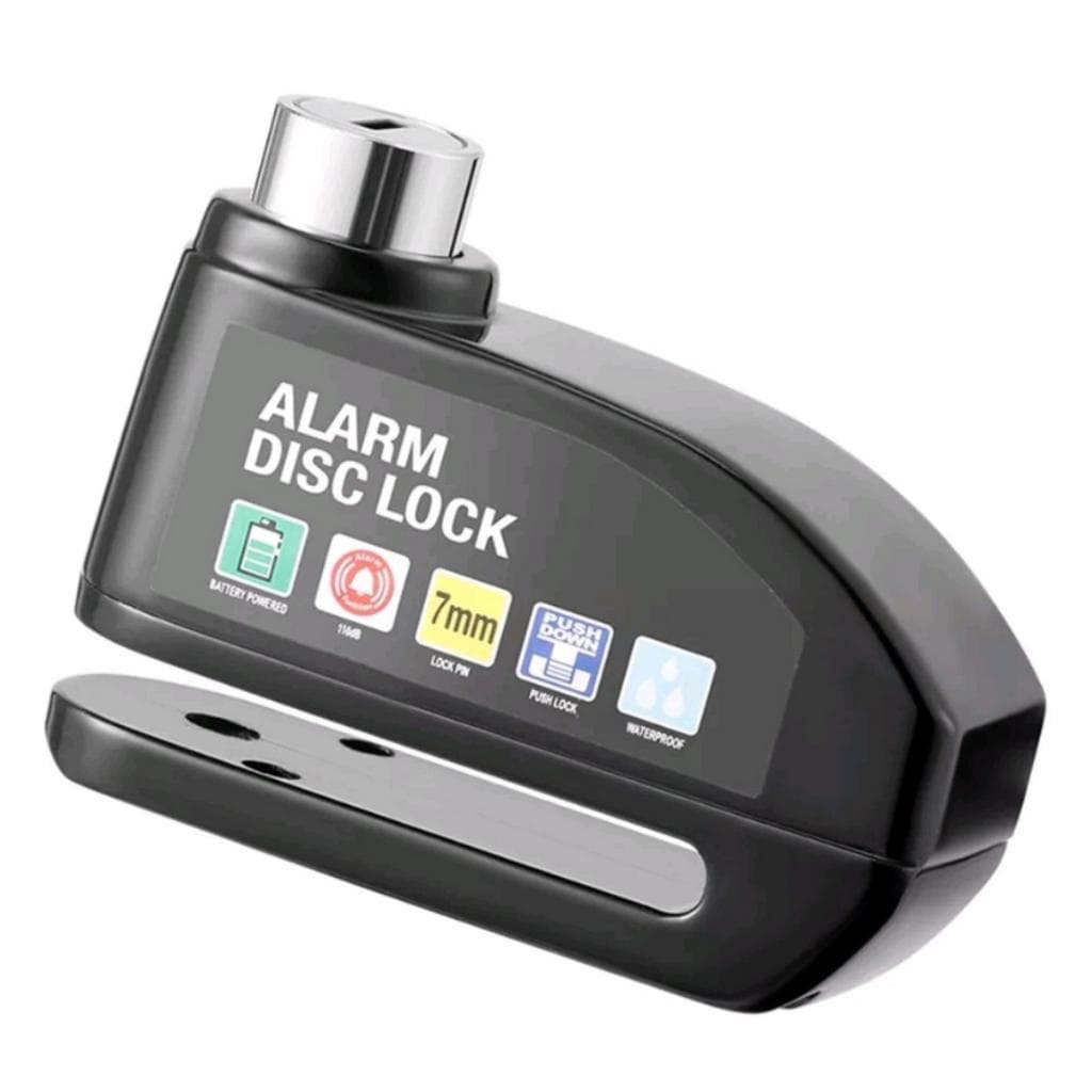 Cadeado trava de disco com alarme sonoro moto e bike