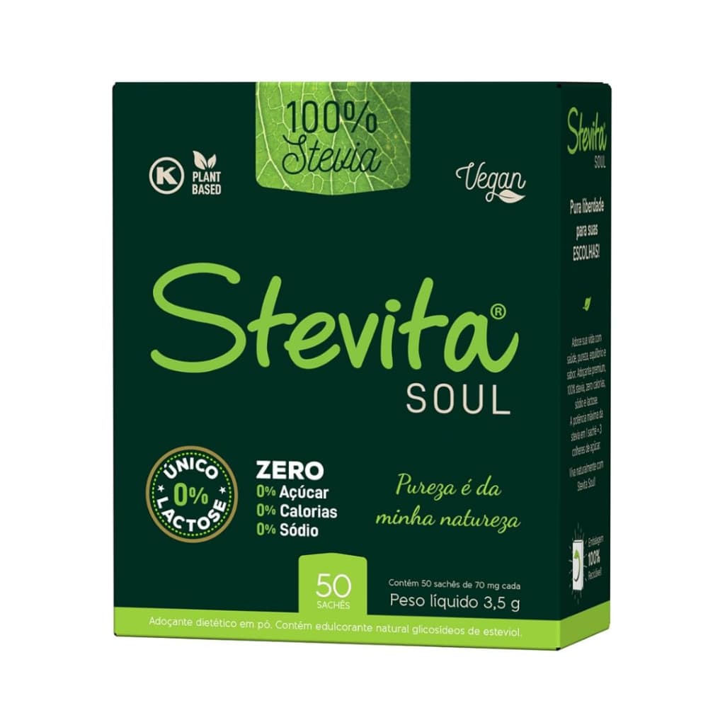 Adoçante em Sachê 50 Envelopes de 70mg - Stevita