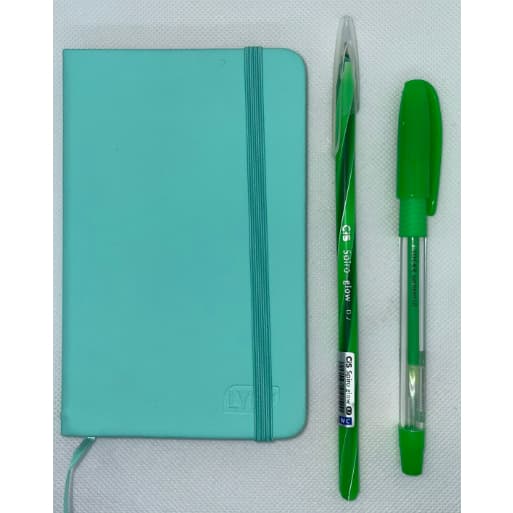 KIT CADERNO ANOTAÇÃO + DUAS CANETAS GEL ENVIO EM 24 HORAS