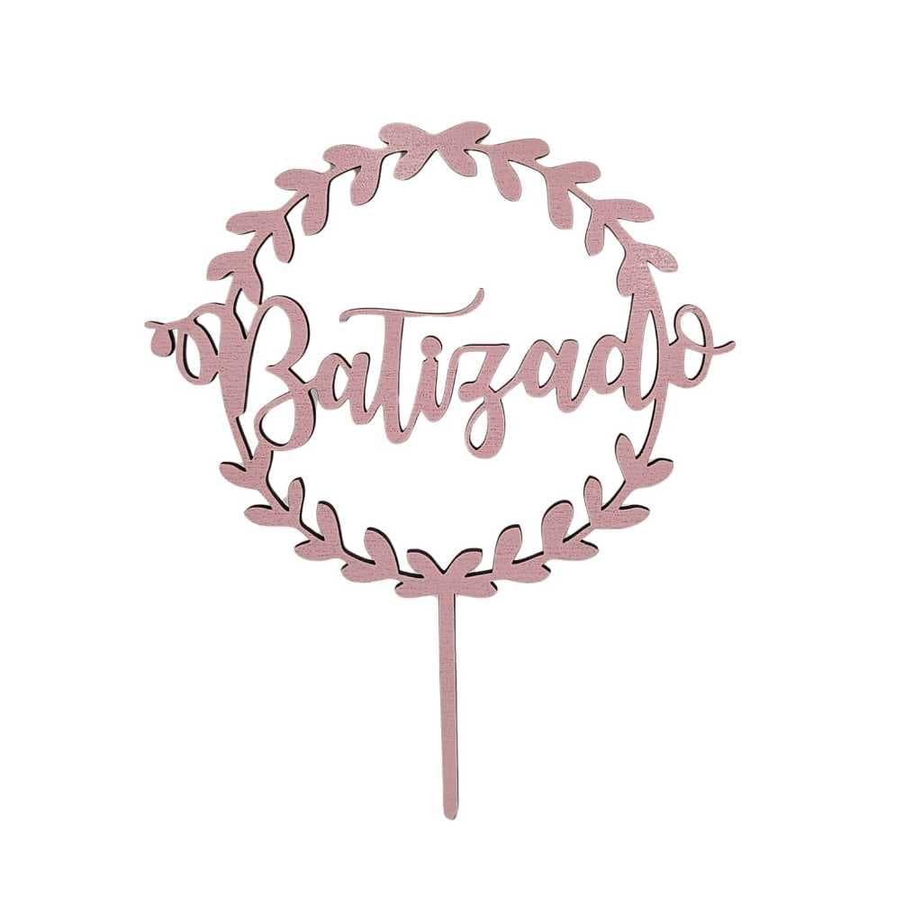 Topo de Bolo Batizado Topper Batizado Enfeite Festa Batismo