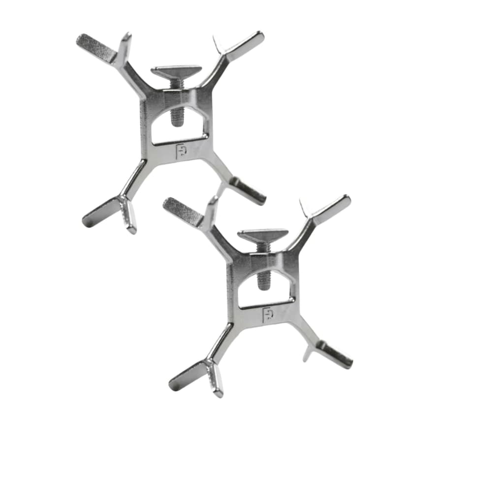 trava espeto regulável - suporte para espeto  4 lados - kit 2 peças